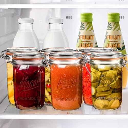 24oz Wide Mouth Mason Jars (6 Count)