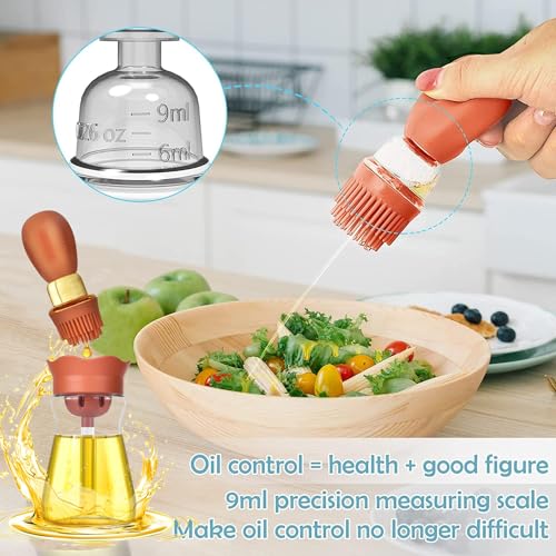 Oil Dispenser Bottle with Silicone Brush