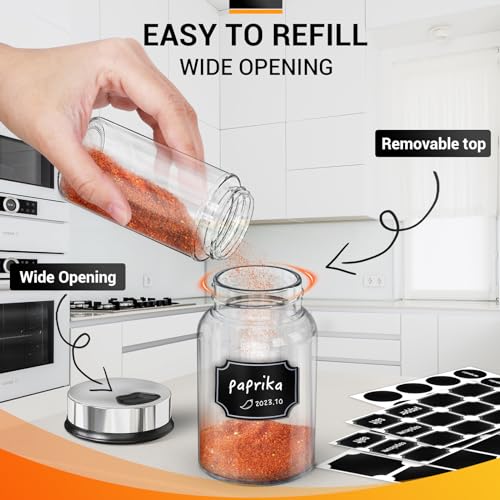 Spice Jars with Labels (6 Count)