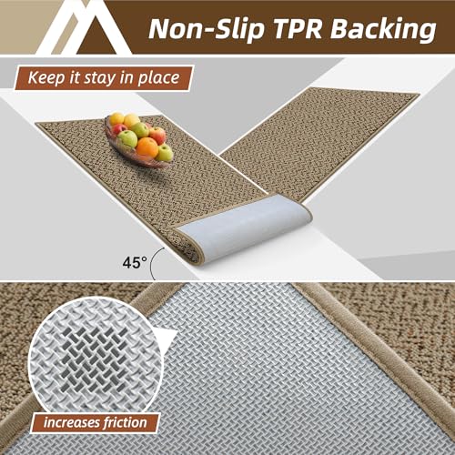 Dirt Trapper Door Mat 32"x48" Non Slip Washable Taupe (10.75 Sq Ft)
