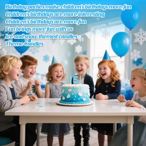 13PCS Snowflake Themed Birthday Candles Number 5 Set (13 Count)