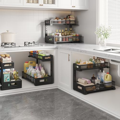 2 Pack 17IN Depth Under Sink Storage Organizer (2 Count)