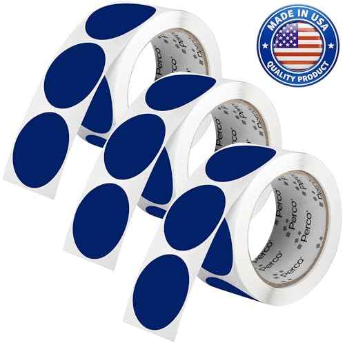 Dark Blue Perforated Round Circle Dot Sticker 2 (3 Count)