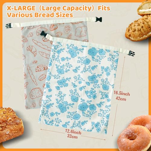 Beeswax Bread Bags for Homemade bread (2 Count)