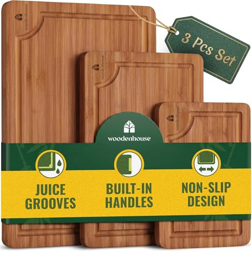 Wooden Cutting Board Set of 3 (3 Count)