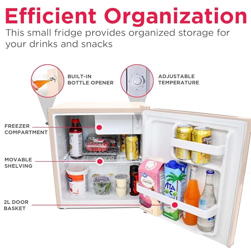 Coral EFR176 AMZ EFR176 Retro Mini Refrigerator