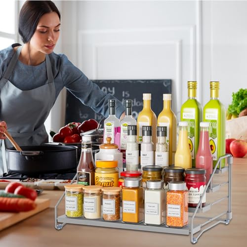 2 Pack Spice Rack Organizer for Cabinet