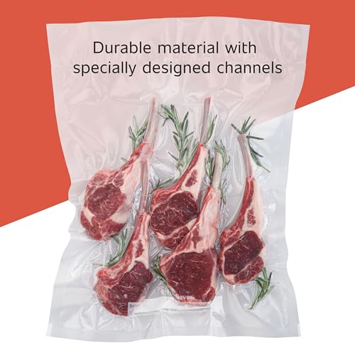 Custom Fit Airtight Food Storage and Sous Vide Vacuum Sealer Bags (3 Count)