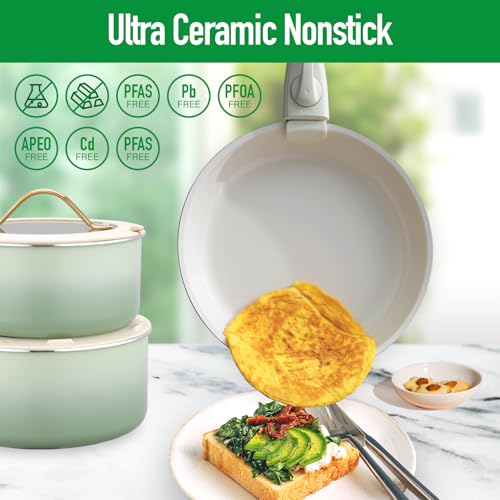 20pcs Ceramic Cookware Set Nonstick