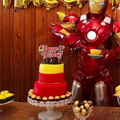 Irn Man Happy Birthday Cake Topper