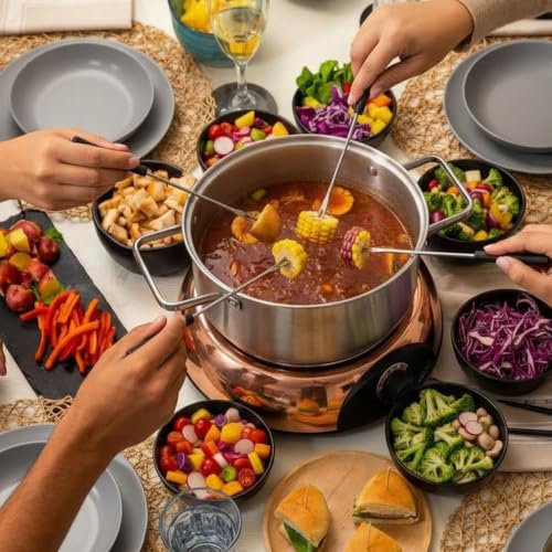 Electric Fondue Pot Set for Cheese