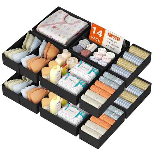 Drawer Organizer Clothes 14 Pack (14 Count)