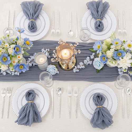 100pcs White Plastic Plates with Silver Beads for Bridal Showers (100 Count)