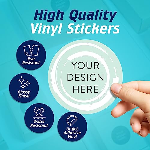 100 Custom Vinyl Stickers (100 Count)