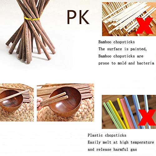 Reusable Wenge Wood Chopsticks (10 Count)