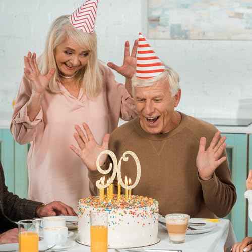 90th Birthday Decorations Happy Birthday Cake Topper