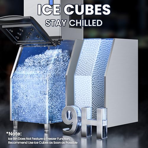 Commercial Ice Maker Machine 450lbs with 360lb Large Storage