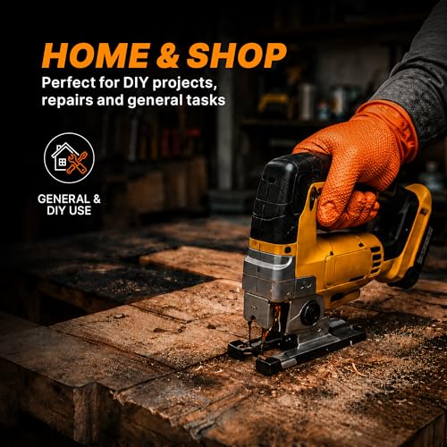 Heavy Duty Industrial Orange Nitrile Gloves (1000 Count)