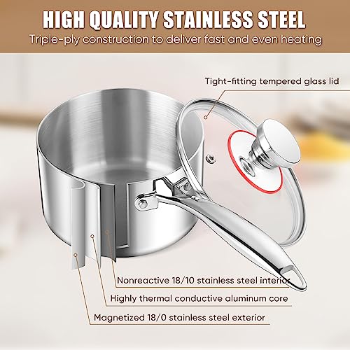 Triply Stainless Steel Saucepan Set