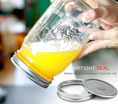 Wide Mouth Mason Jars 32 oz (12 Count)