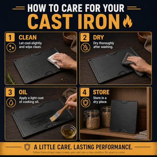 Cast Iron Griddle for Weber Spirit I & II 300 Series