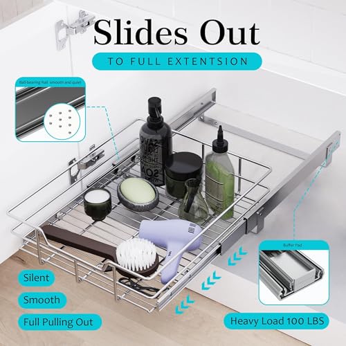 Pull Out Cabinet Organizer 18" W X 22" D