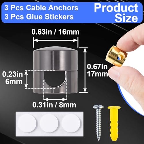3 Sets Charger Holders for Cords (3 Count)