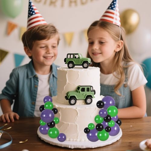 40 Pcs Foam Ball Cake Toppers with Sticks Mini Cake Decorations for Birthdays (40 Count)