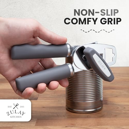 Heavy Duty Stainless Steel Can Opener Manual with Bottle Opener