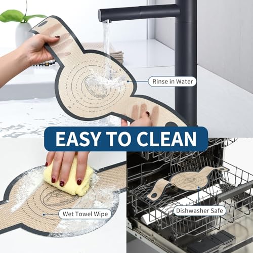 2 Pcs Silicone Bread Sling for Dutch Oven Liners Silicone Baking Mat [Non
