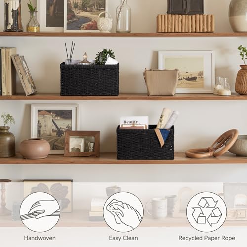 Wicker Storage Baskets for Organizing (2 Count)