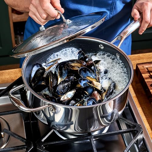 5QT Hybrid Nonstick Saucier with Lid