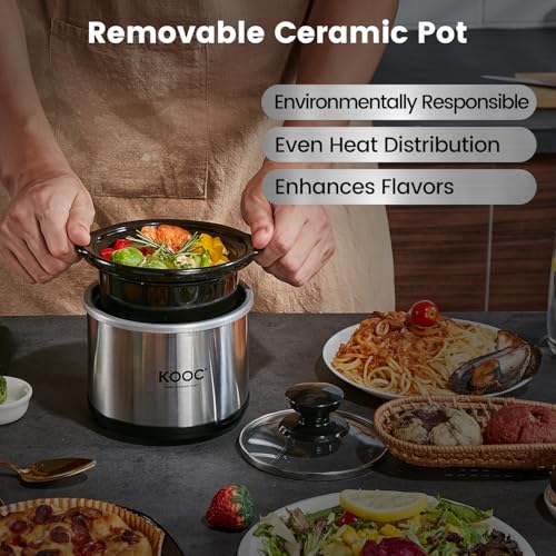 0.65 Qt Mini Slow Cooker with Free Liners Included