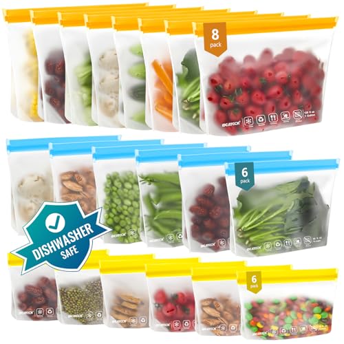 20Pack Reusable Bags Dishwasher Safe (20 Count)