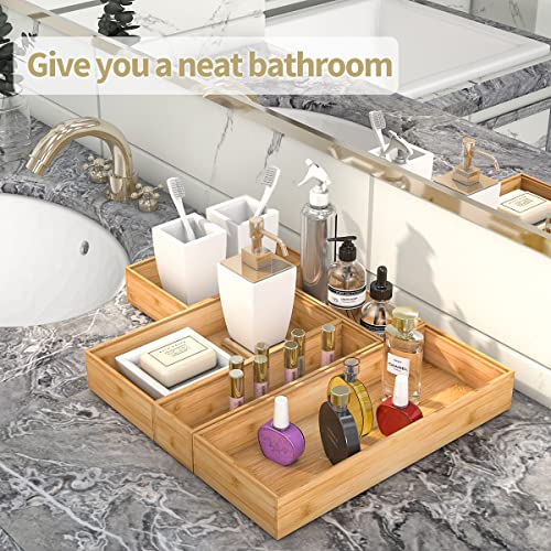 Bamboo Kitchen Drawer Organizer 9"x 6" (2 Count)