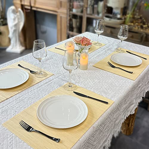 8 Pack 17.7x11.8 Bamboo Placemats (8 Count)