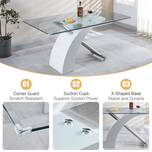 7 Piece Glass Dining Table Set for 6 (7 Count)