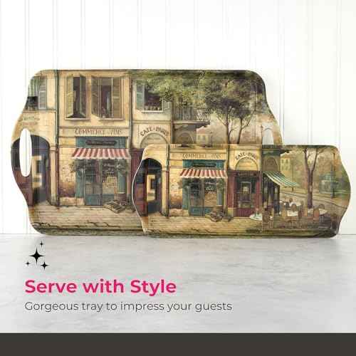 Parisian Scenes Melamine Rectangular Serving Tray