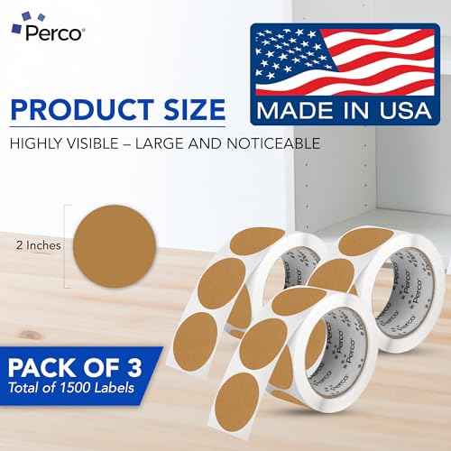 Kraft Brown Perforated Round Circle Dot Sticker 2 (3 Count)