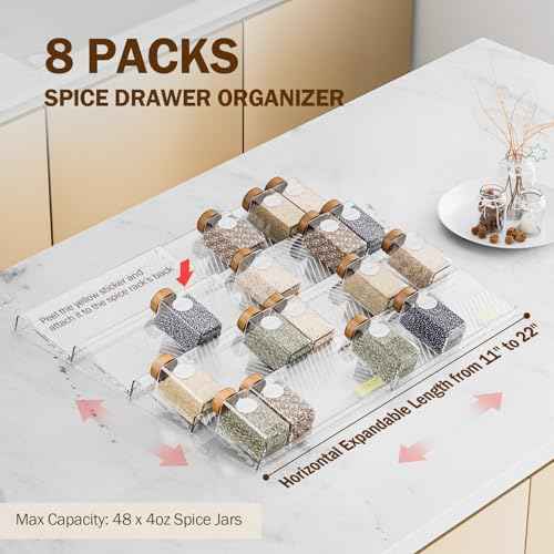 Spice Drawer Organizer (8 Count)