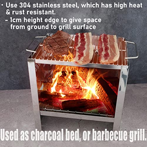 304 Stainless Steel 9.6'' x 6.8'' Cooking Grill Grate Cooking Grid Cooking Grate B5
