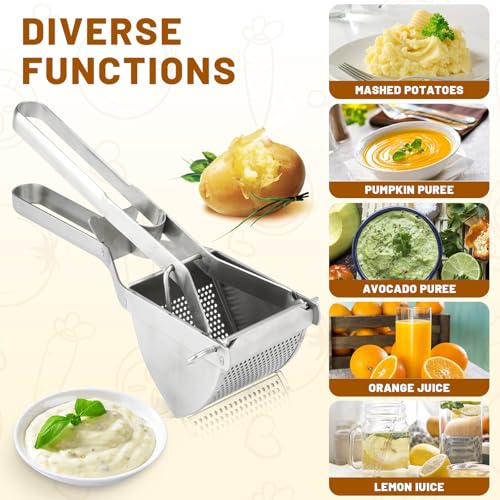 Potato Ricer Heavy Duty Stainless Steel Professional Ricer