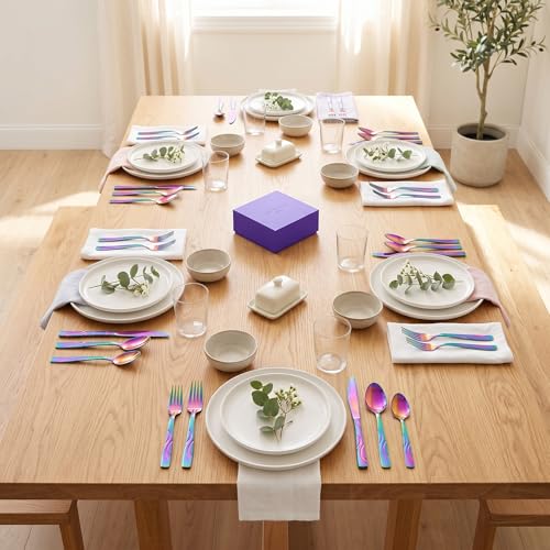 30 Piece Rainbow Silverware Set for 6 (30 Count)