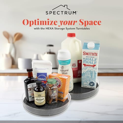 Medium Lazy Susan Organizers 9.5 in Pack of 2 for Cabinet Pantry Table Rotating Kitchen Storage Spice Rack Fridge Organization (2 Count)