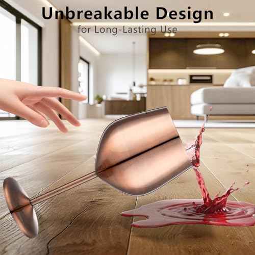 Unbreakable Stainless Steel Wine Glasses Set of 4 (4 Count)