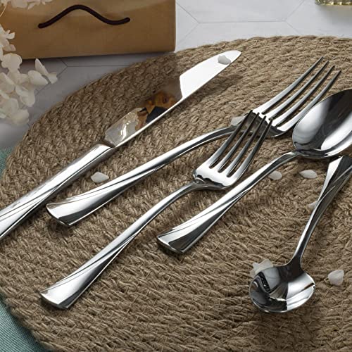 Alice 20 Piece Silverware Set Stainless Steel Flatware Set (4 Count)