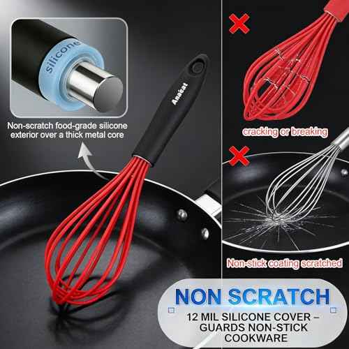 Silicone Kitchen Whisk Set of 4 (4 Count)