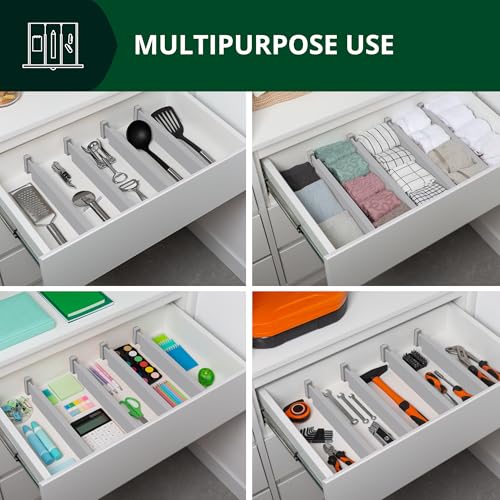 Bamboo Drawer Dividers Organizers (4 Count)
