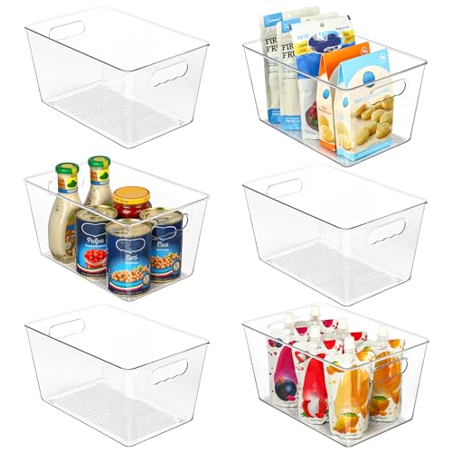 6 Pack Clear Storage Bins (6 Count)
