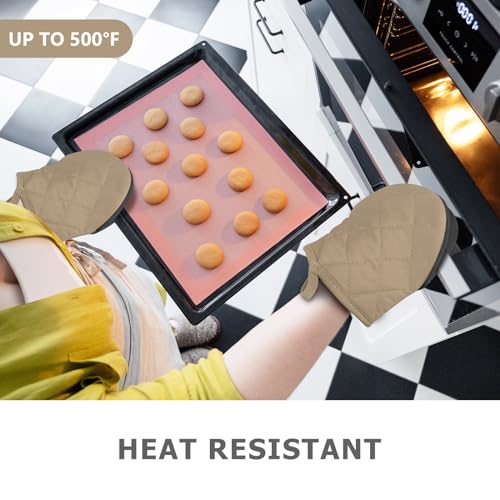 1 Pair Short Oven Mitts